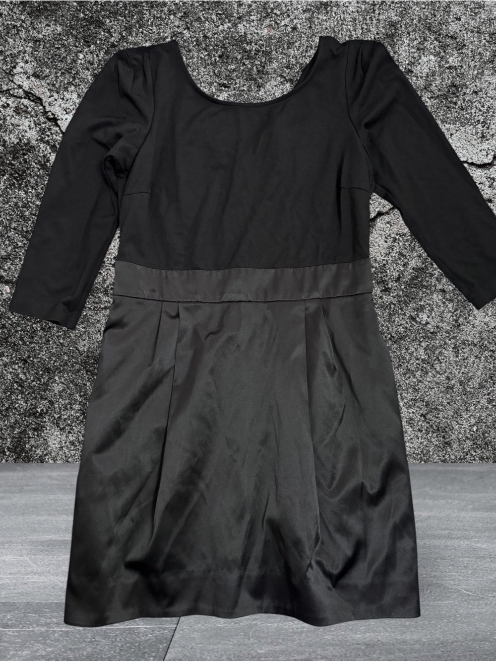 BCBGeneration Black Long Sleeve A-Line Dress